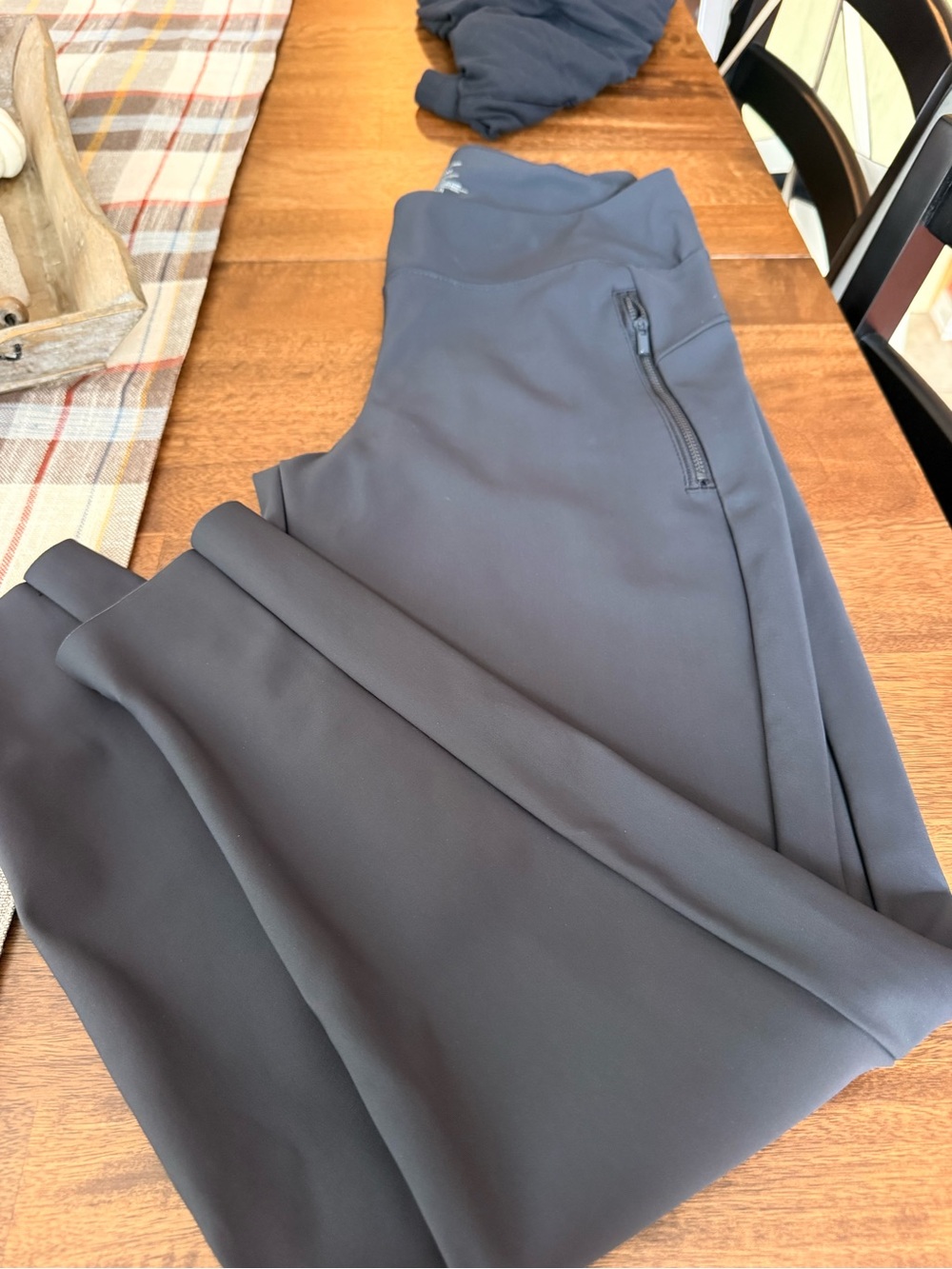 Women’s Black Performance Track Joggers with Zippered Pocket